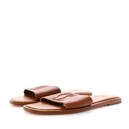 Christian Louboutin Calfskin Mule Flat Slides 39 Cuoio 4 of 8