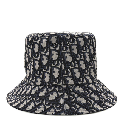 Christian Dior Oblique Reversible Teddy-D Brim Bucket Hat 57 Blue 7 of 13
