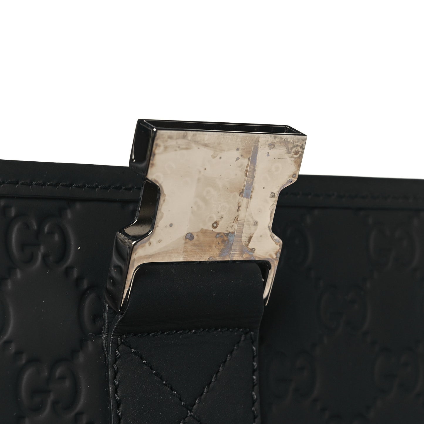 Rubber Guccissima Medium Messenger Bag Black