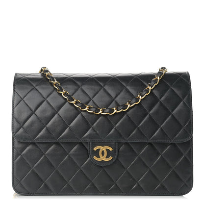 Chanel Lambskin Quilted Medium Single Flap Black 1 of 14