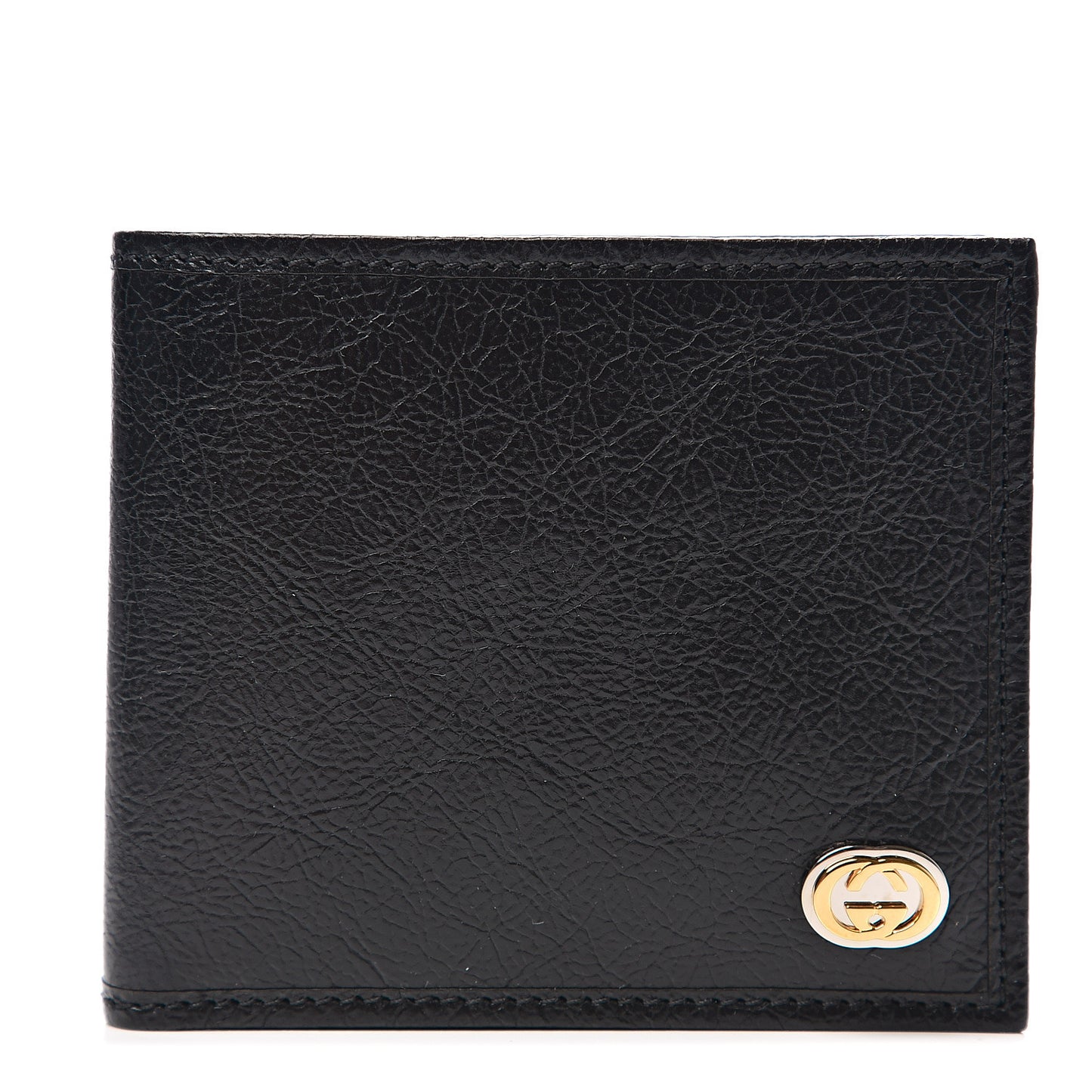 Fluffy Calfskin Morpheus Bi-Fold Wallet Black