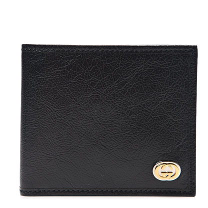 Gucci Fluffy Calfskin Morpheus Bi-Fold Wallet Black 1 of 6
