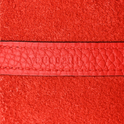 Hermes Taurillon Clemence Picotin Lock 22 MM Rouge de Coeur 8 of 13