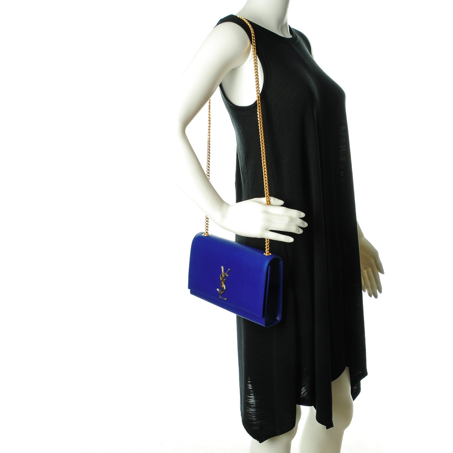 Saint Laurent Grain De Poudre Medium Classic Monogram Kate Satchel Ultramarine 2 of 8