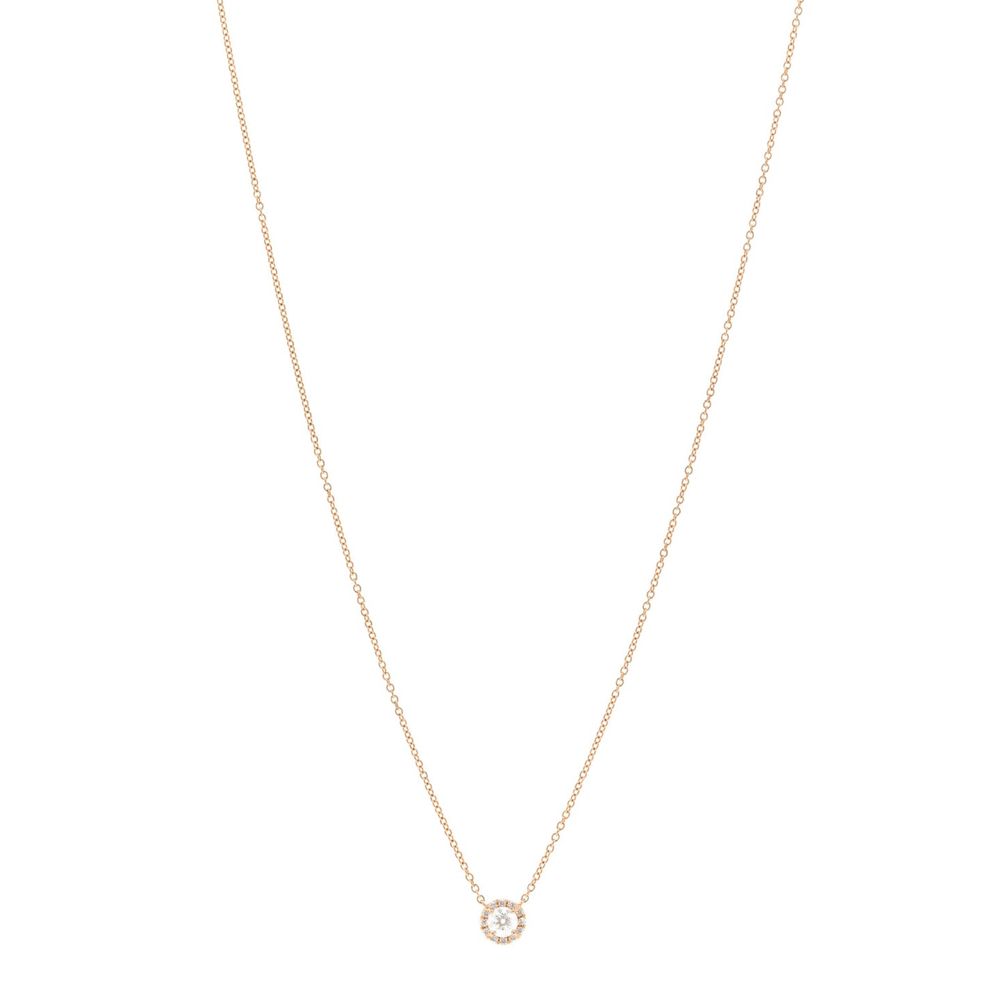 18K Rose Gold Diamond .25ctw Soleste Pendant Necklace