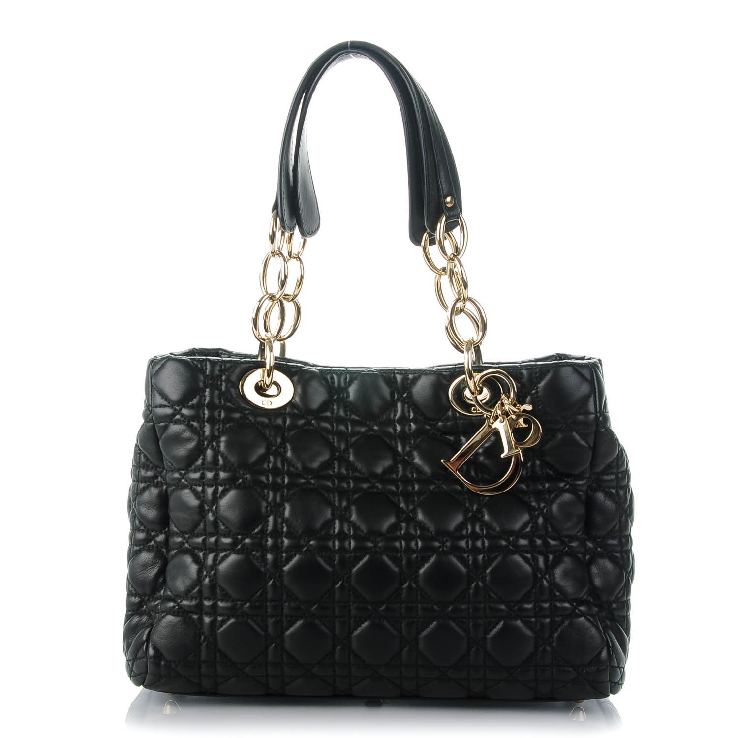 Christian Dior Lambskin Cannage Small Dior Soft Shopping Tote Black 1 of 7