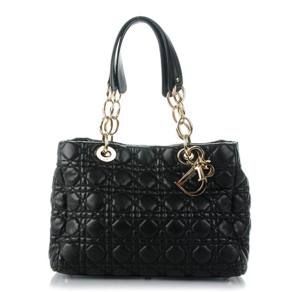 Christian Dior Lambskin Cannage Small Dior Soft Shopping Tote Black 1 of 7