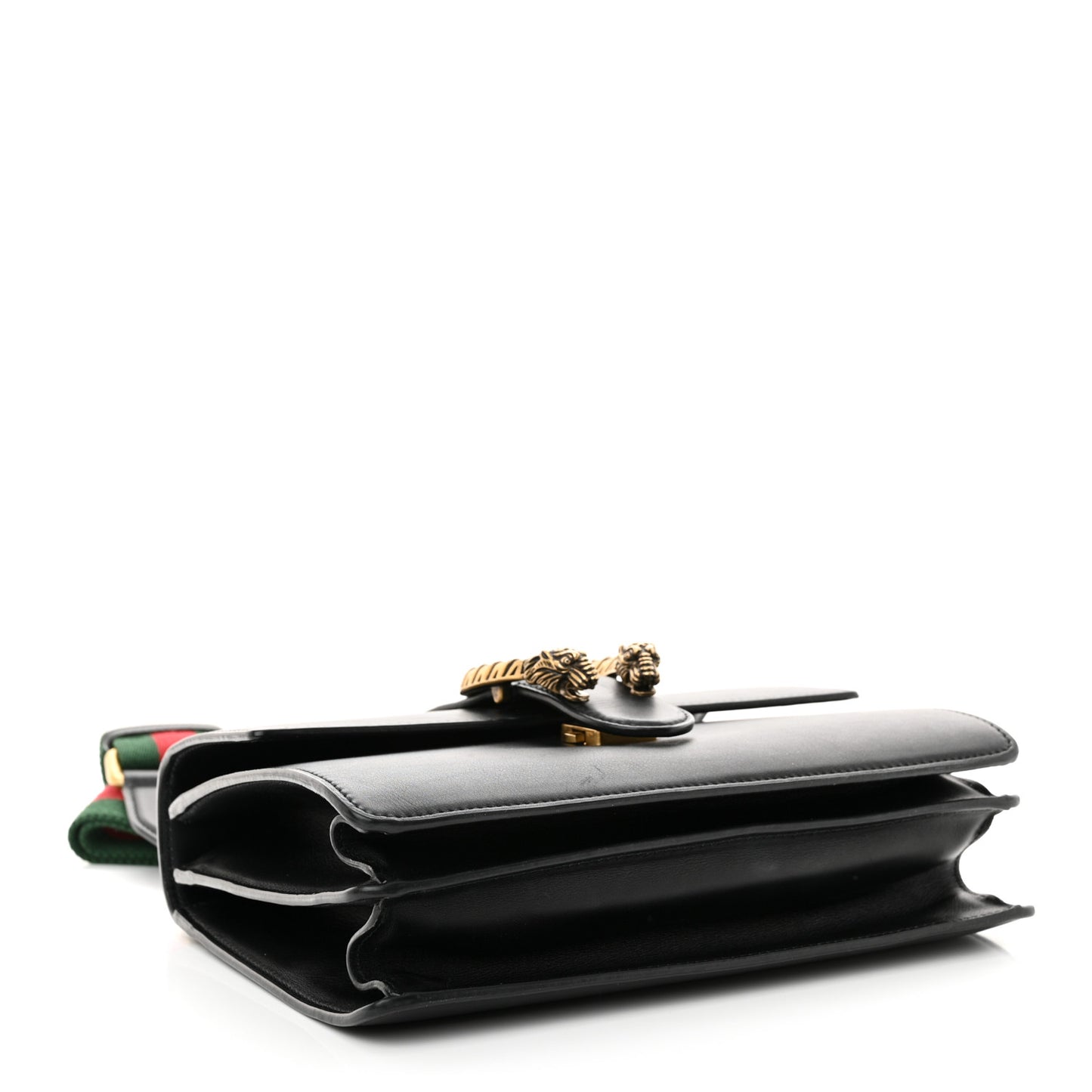 Moon Calfskin Web Medium Dionysus Bamboo Top Handle Bag Black