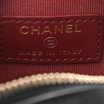 Chanel Lambskin Quilted CC In Love Heart Zipped Arm Coin Purse Black 6 of 8