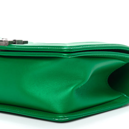 Chanel Metallic Calfskin Quilted Medium Boy Flap Green 9 of 9