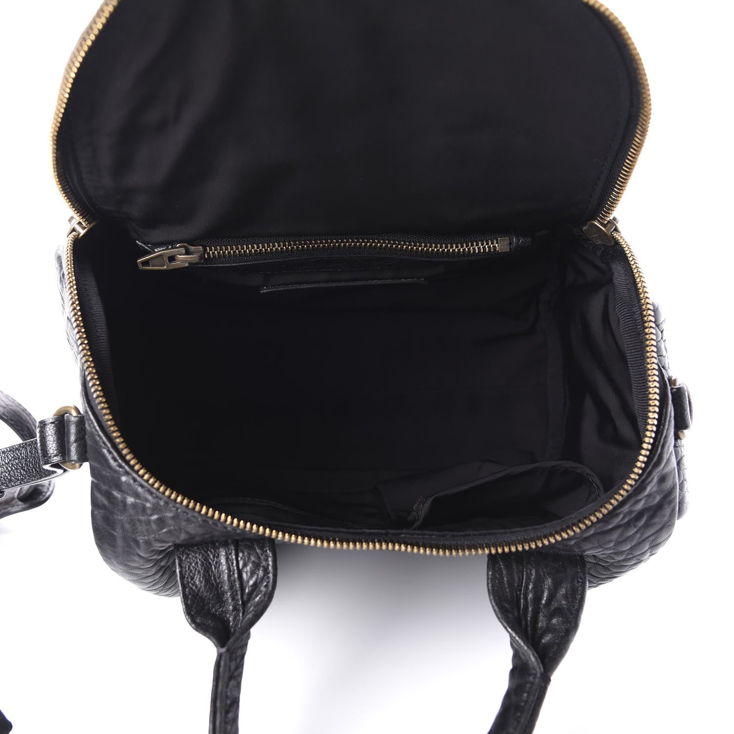 Alexander Wang Pebbled Lambskin Rockie Black Antique Brass Hardware 5 of 9