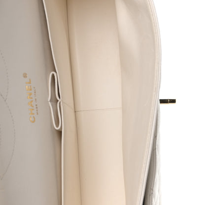 Chanel Caviar Quilted Jumbo Double Flap White 5 of 11