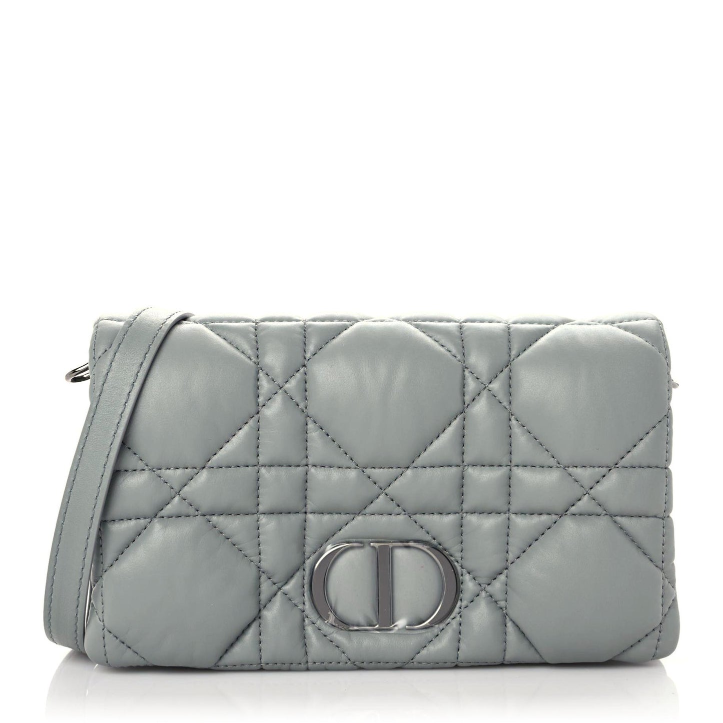 Calfskin Macrocannage Mini Caro Bag Grey