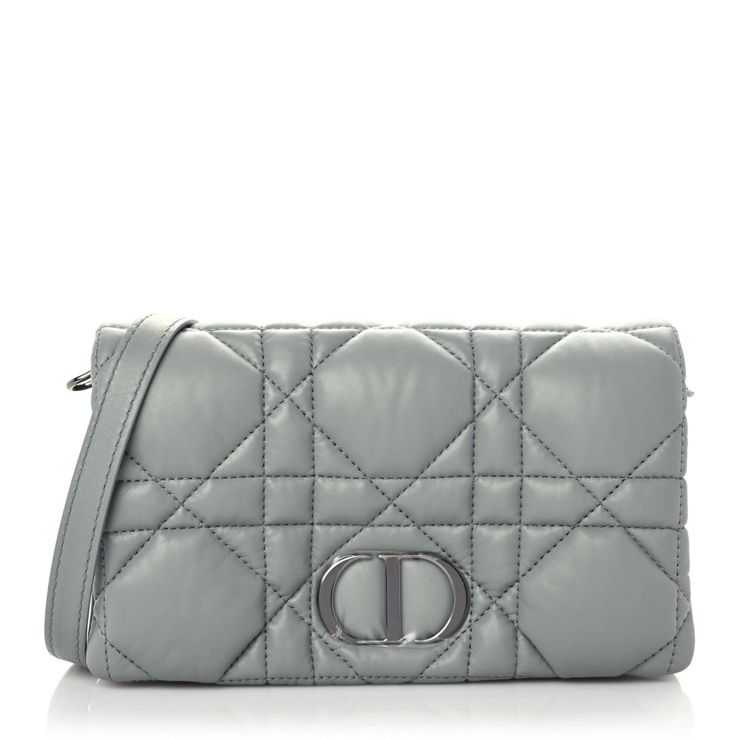 Christian Dior Calfskin Macrocannage Mini Caro Bag Grey 1 of 9