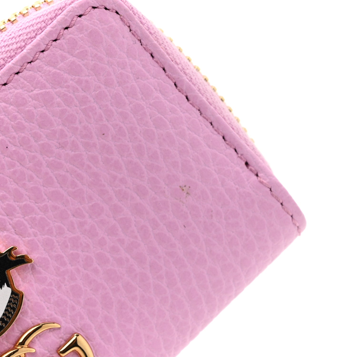Gucci Dollar Calfskin Bosco Zip Around Key Case Malva 5 of 7