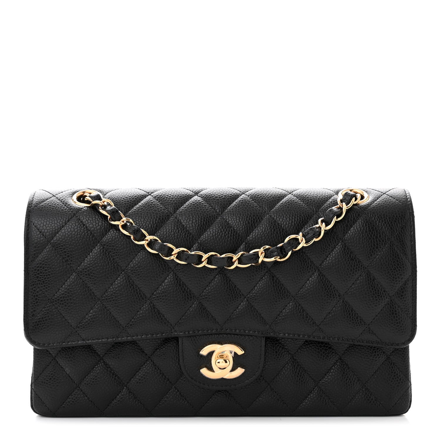 Chanel Caviar Quilted Medium Double Flap Black 1 of 11
