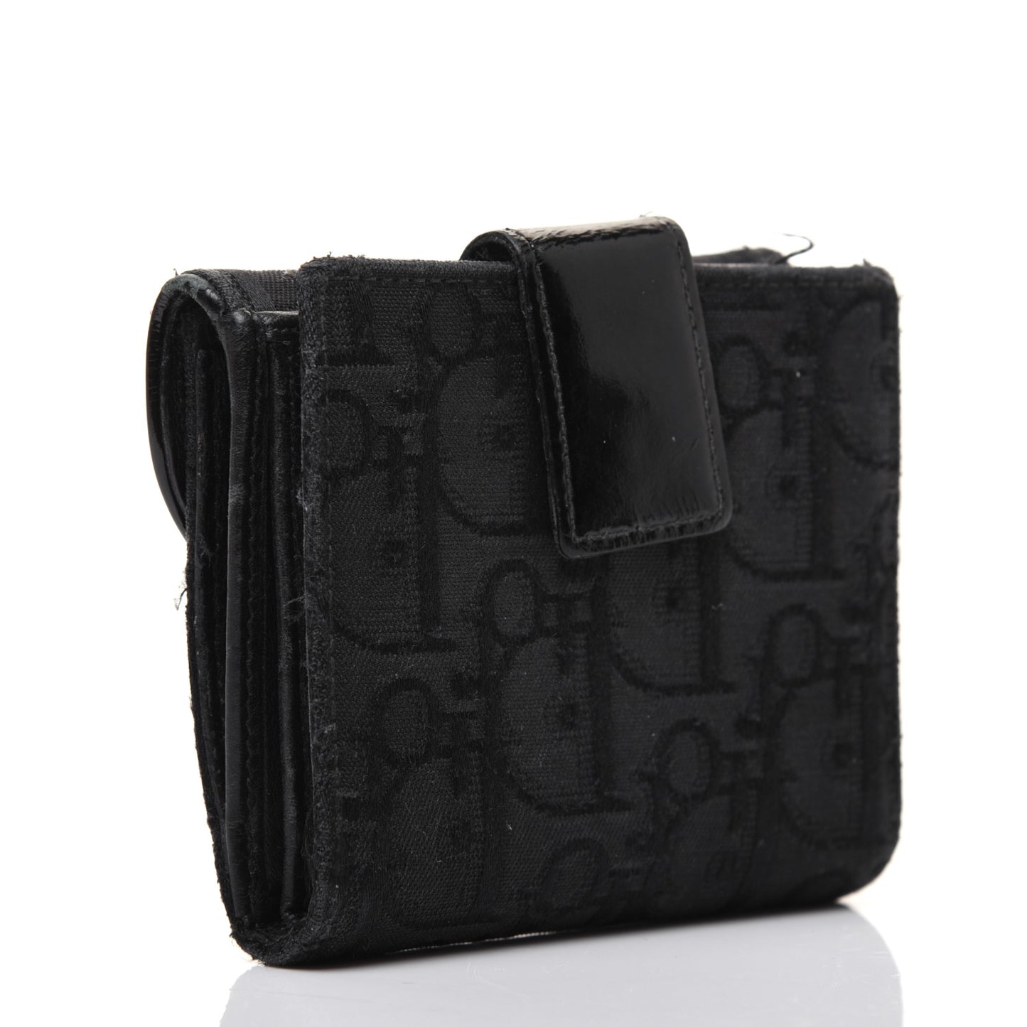 Monogram Compact Saddle Wallet Black