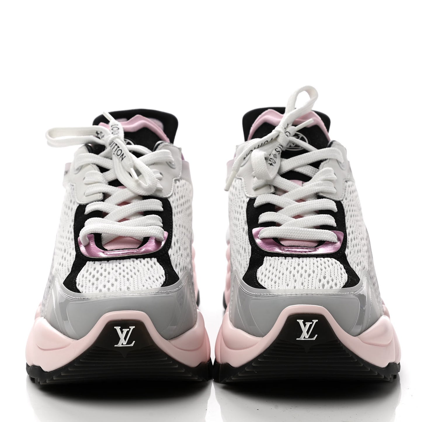 Mix Materials Suede Calfskin Run 55 Sneakers 40 Pink