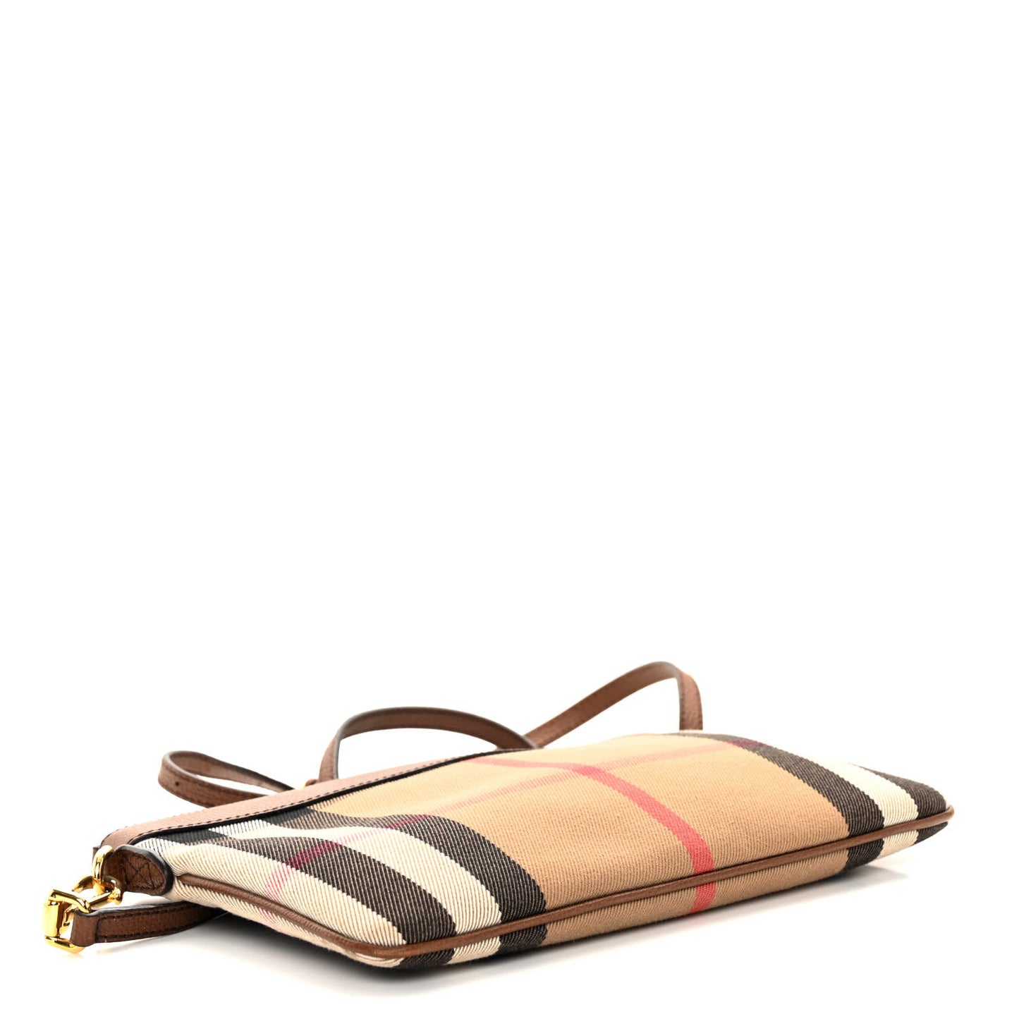 House Check Derby Peyton Crossbody Clutch Bag Tan
