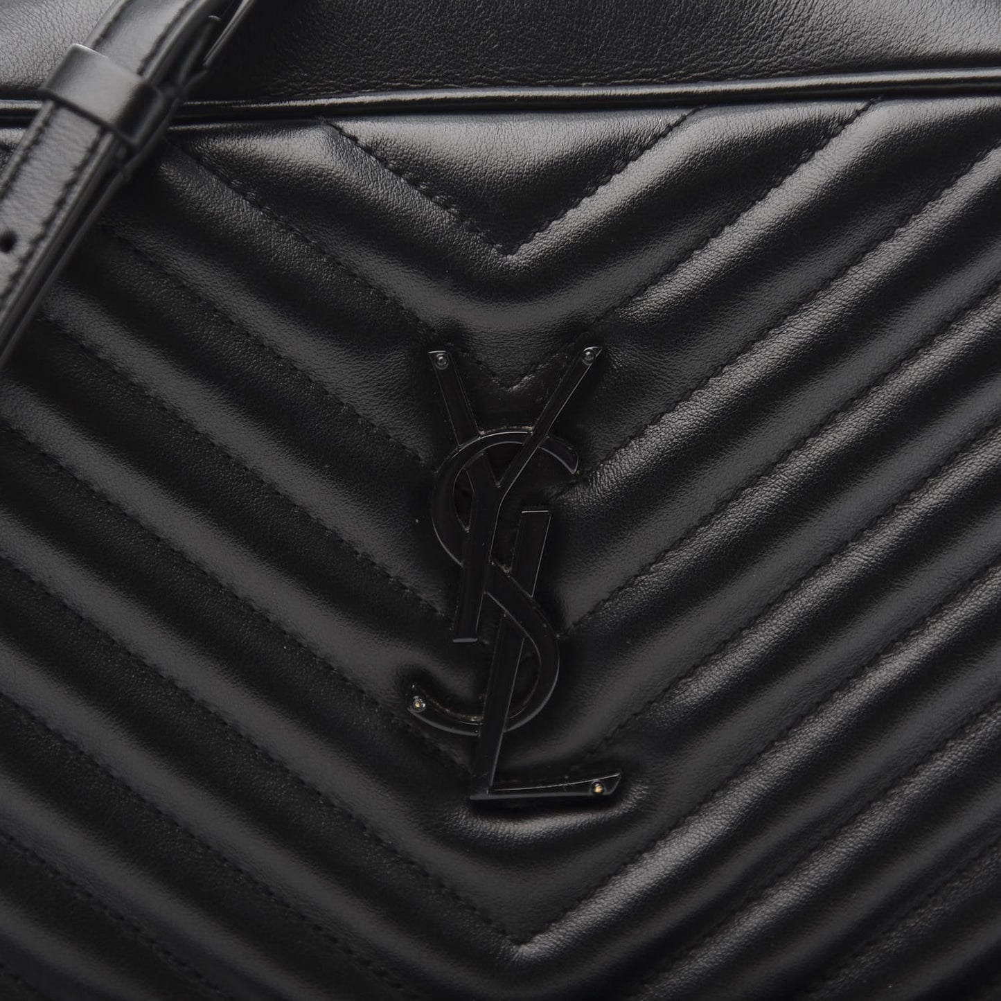 Calfskin Matelasse Monogram Lou Camera Bag Black