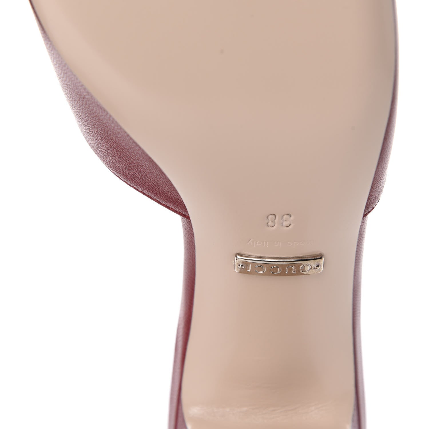 Gucci Malaga Kid Crystal Square G Madelyn Mules 38 Romantic Cerise 8 of 10