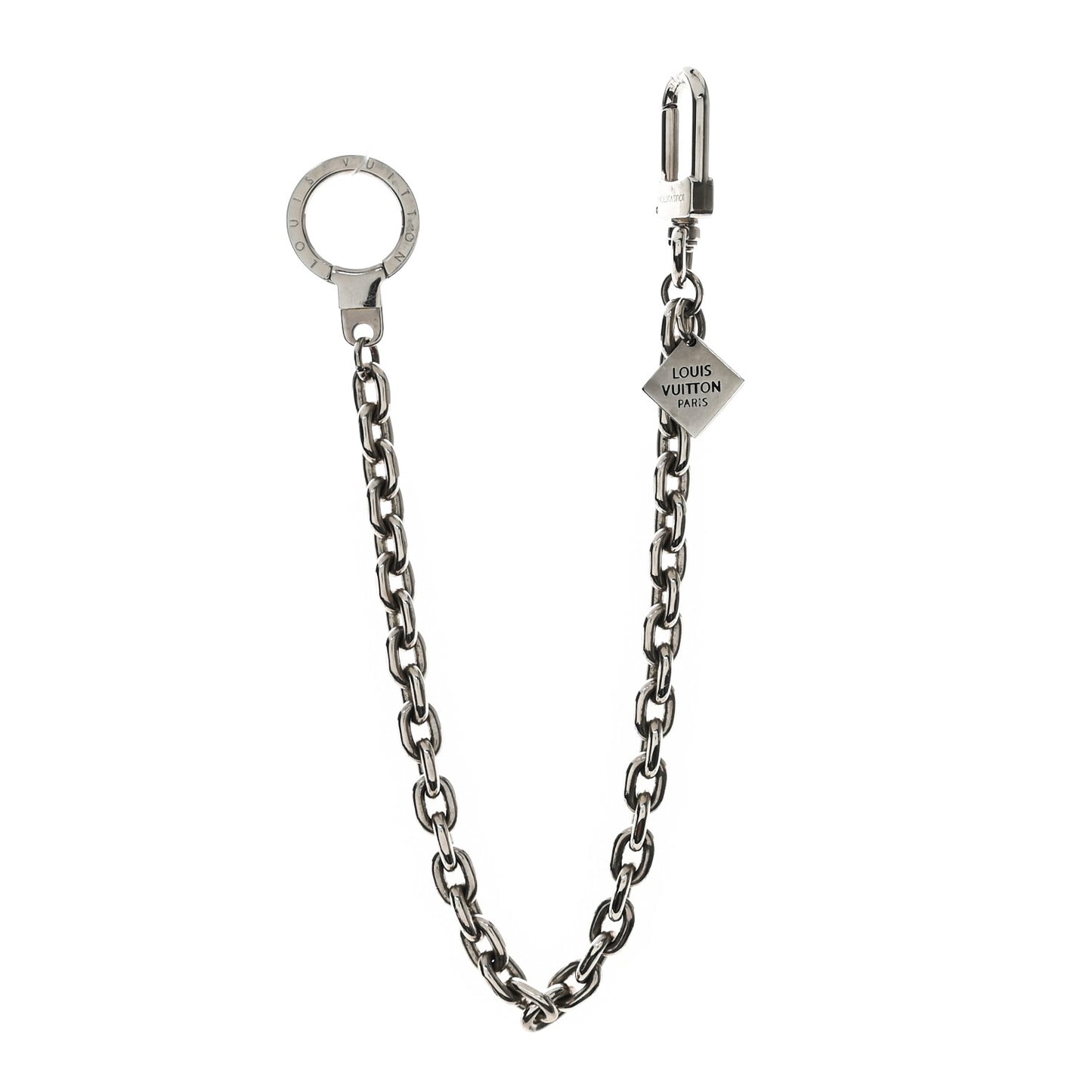 Metal Mens XL Key Chain Silver