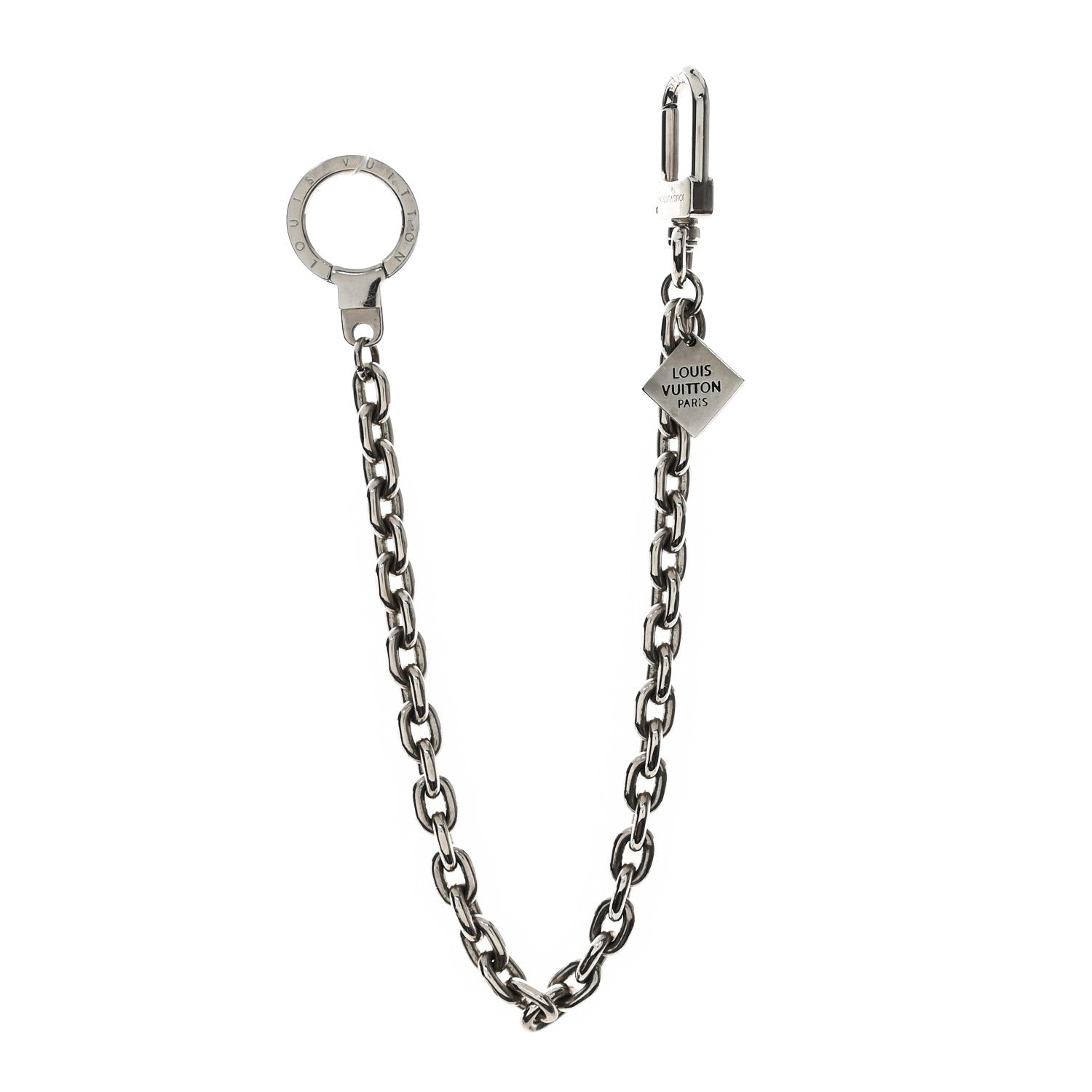 Louis Vuitton Metal Mens XL Key Chain Silver 1 of 4