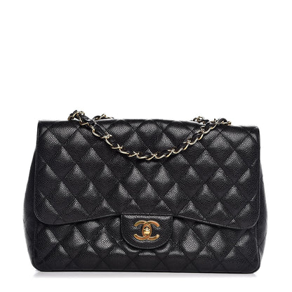 Chanel Caviar Quilted Jumbo Single Flap Black 1 of 13