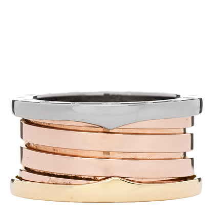 Bulgari 18K Rose White Yellow Gold B.Zero1 Four-Band Ring 53 6.5 3 of 6