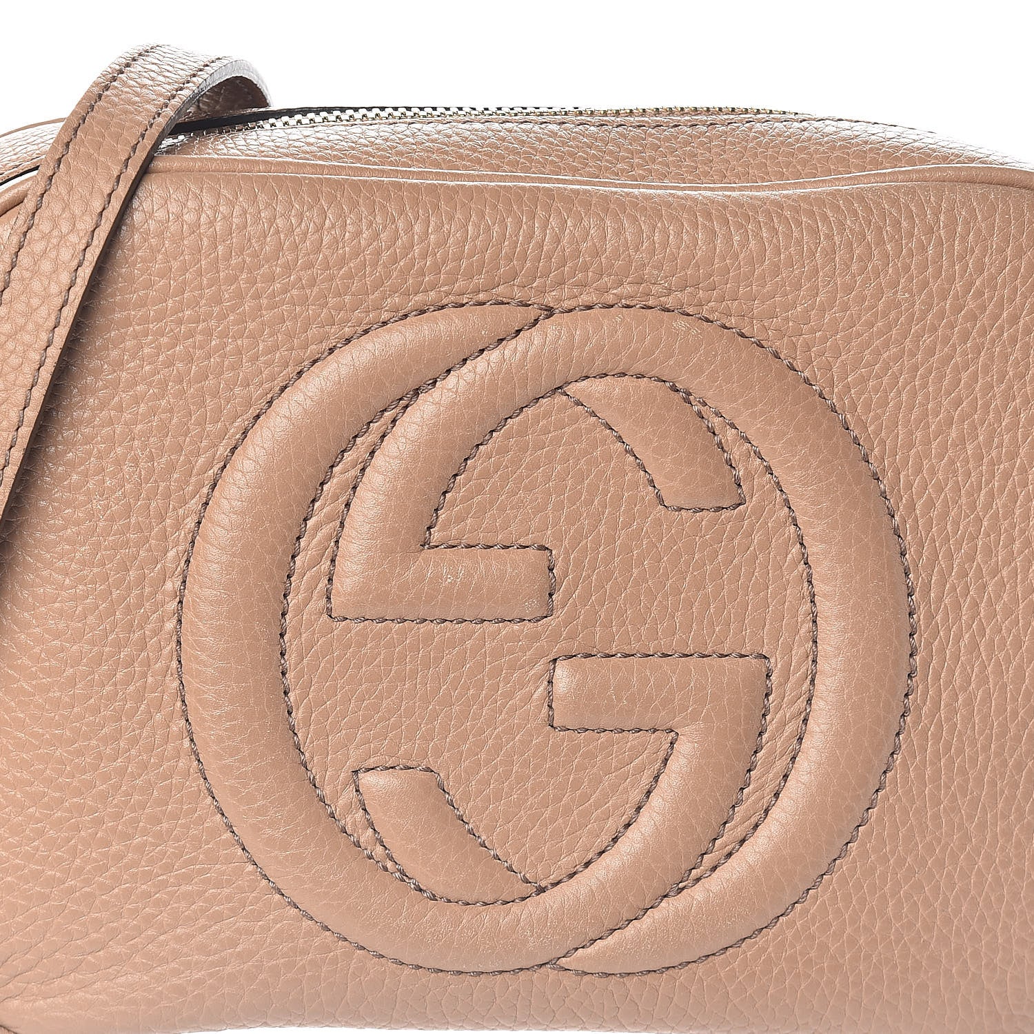 Gucci Pebbled Calfskin Small Soho Disco Bag Rose Beige 7 of 9