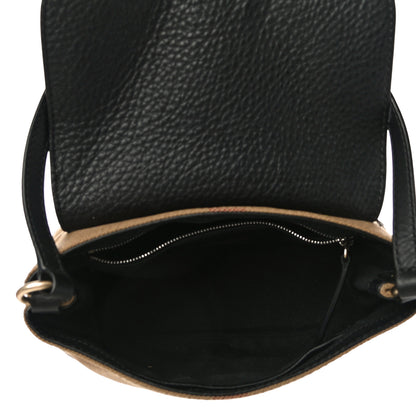 Burberry Mega Check Grainy Calfskin Small Gowan Messenger Bag Black 5 of 10