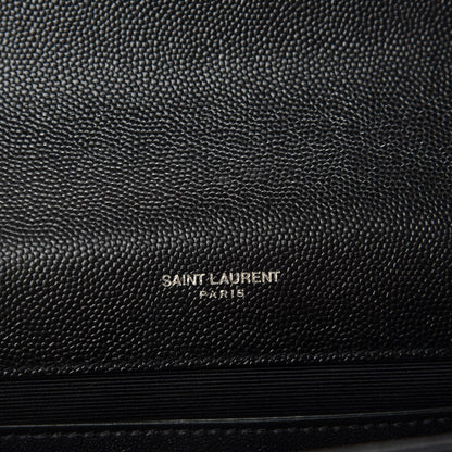 Saint Laurent Grain De Poudre Medium Classic Monogram Kate Satchel Black 9 of 11