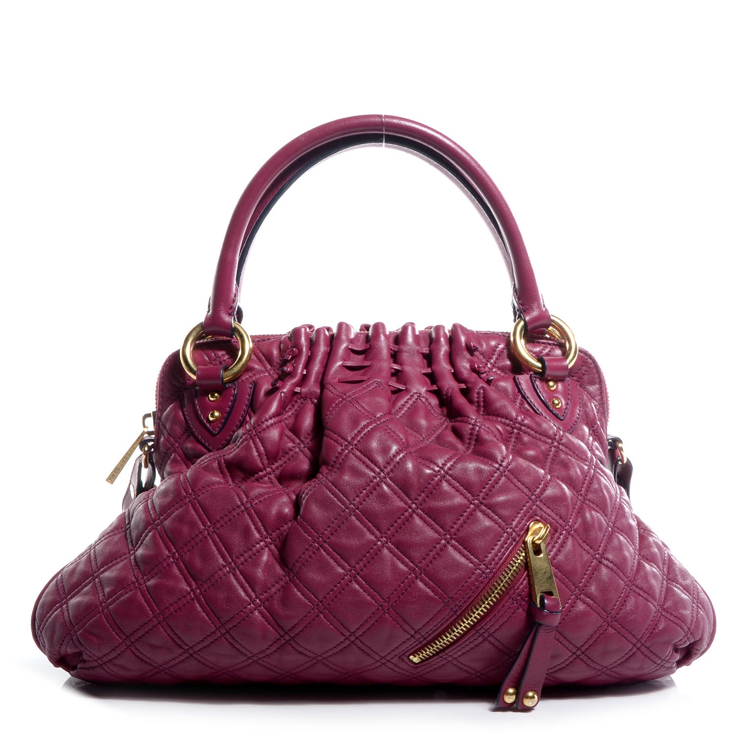 Marc Jacobs Leather Quilted Cecilia Violet 1 of 9