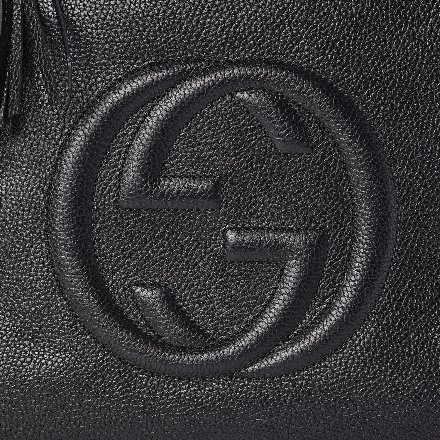 Gucci Pebbled Calfskin Large Soho Hobo Black 12 of 13