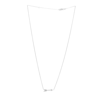Roberto Coin 18K White Gold Diamond Tiny Treasures Arrow Pendant Necklace 2 of 4