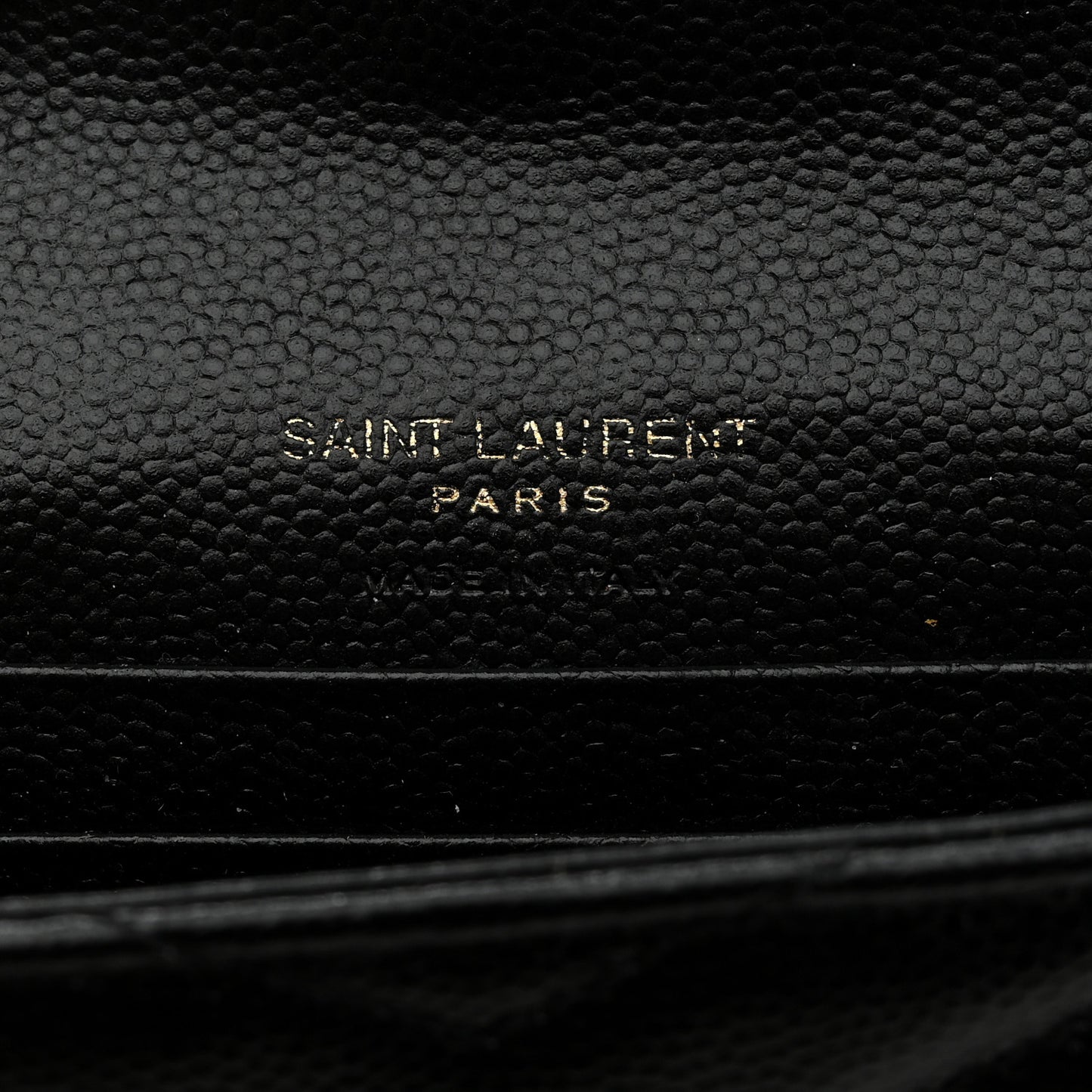 Grain De Poudre Matelasse Chevron Small Monogram Envelope Wallet Black