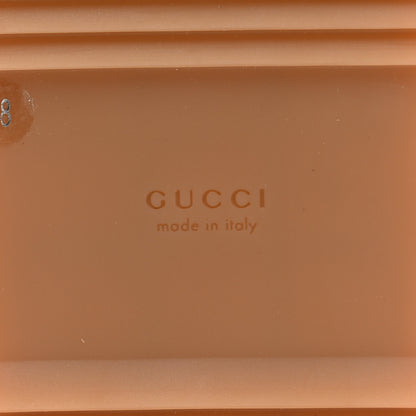 Gucci GG Supreme Monogram Water Flora Angelina Platform Slide Sandals 38 Beige White Multicolor 6 of 8