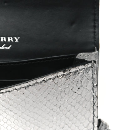 Burberry Metallic Snakeskin House Check Sequin Mini Madison Buckle Bag Silver 11 of 13