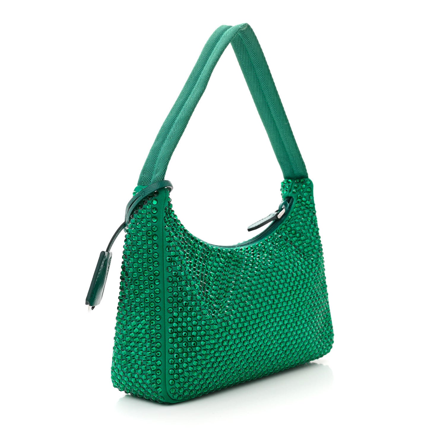 Satin Crystal Mini Re-Edition 2000 Bag Mango