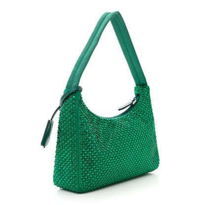 Prada Satin Crystal Mini Re-Edition 2000 Bag Mango 3 of 10