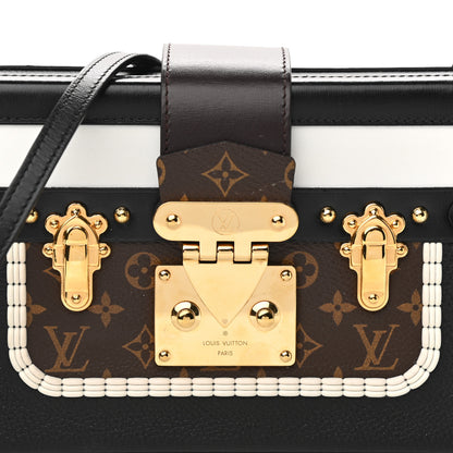 Louis Vuitton Monogram Calfskin Petite Malle Black White 7 of 10
