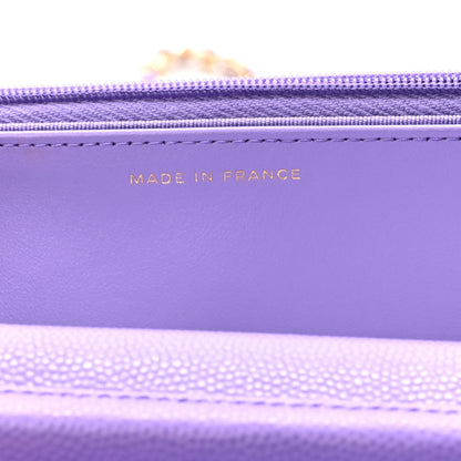 Chanel Caviar Quilted Wallet On Chain WOC Purple 7 of 12