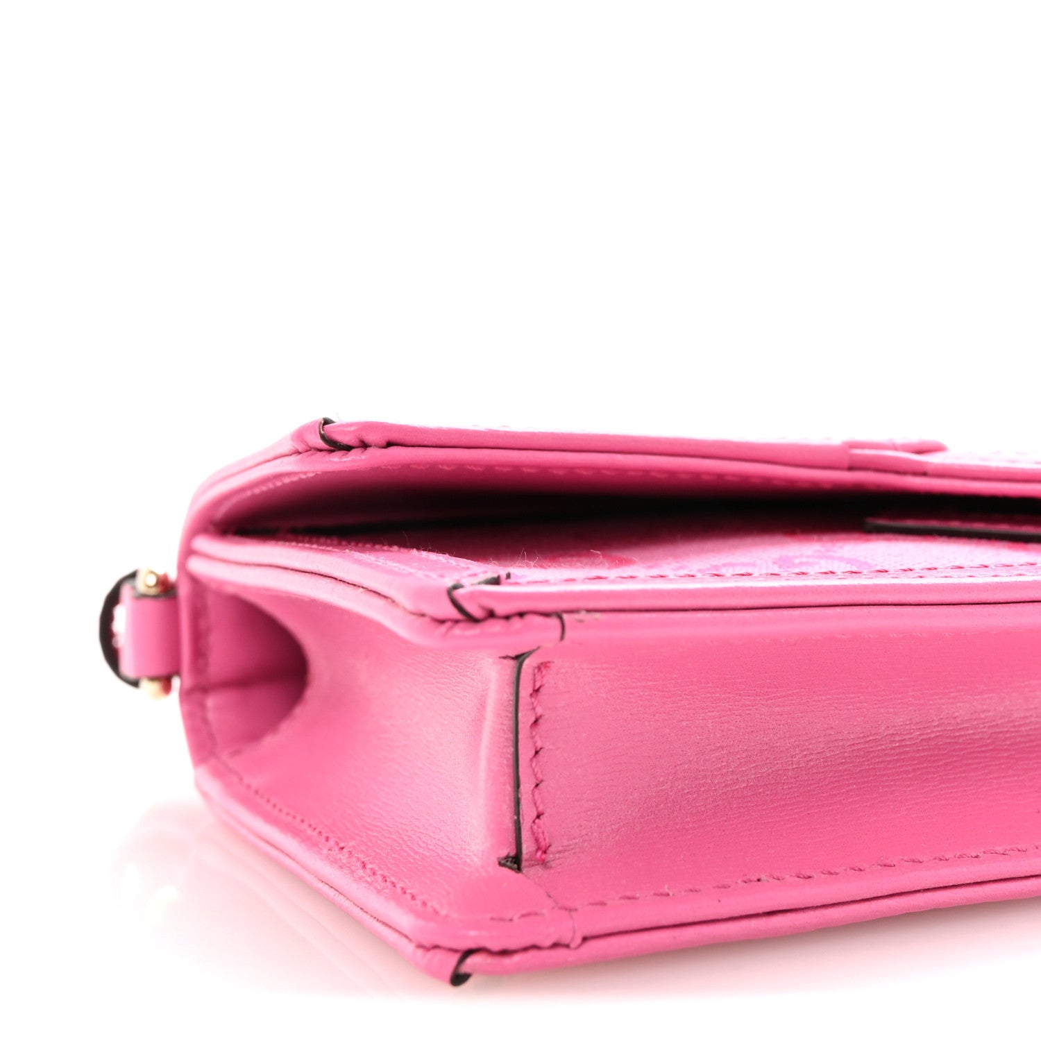 Gucci GG Monogram Scratch Lux Calfskin Mini Luce Shoulder Bag Rose Dark Blossom 8 of 10