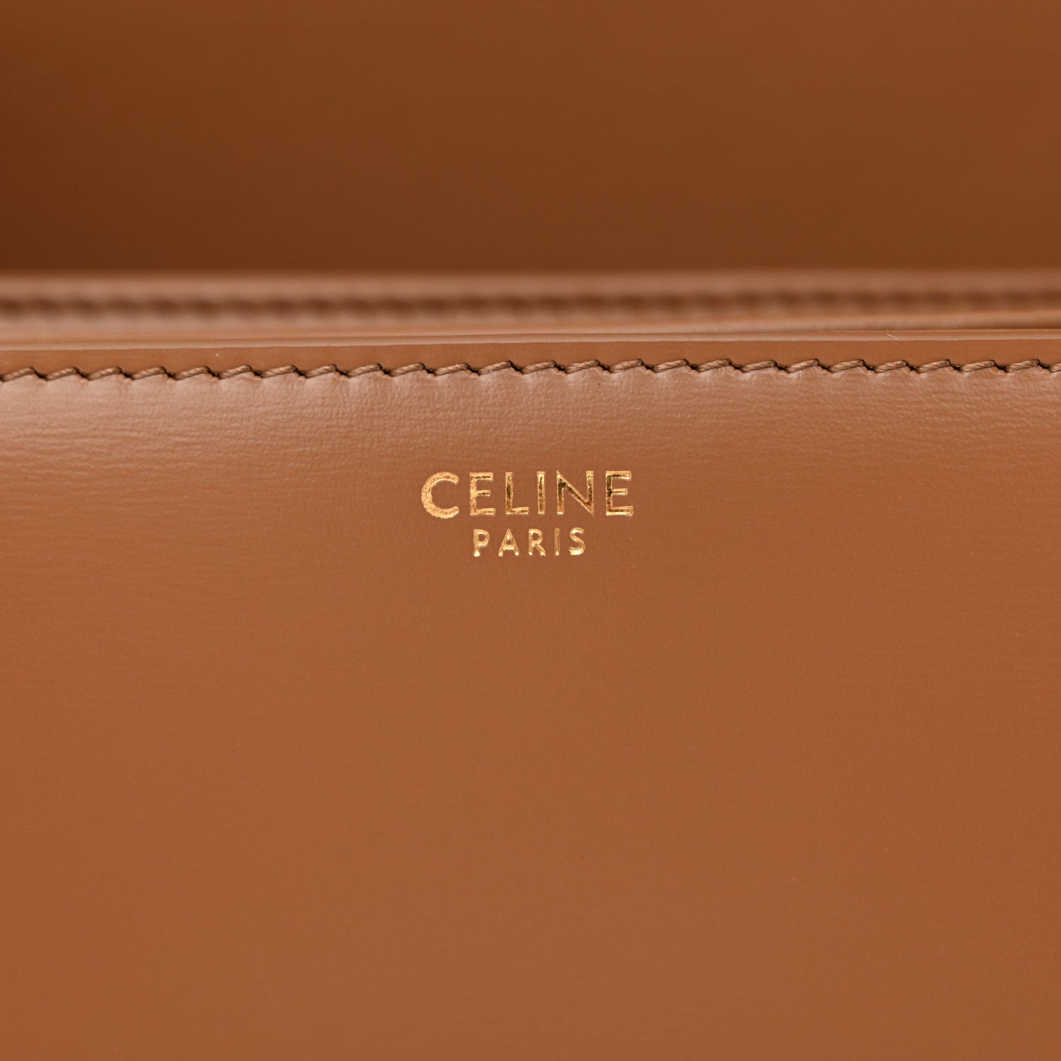 Celine Shiny Calfskin Medium Triomphe Bronze 7 of 10