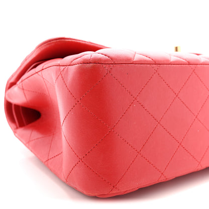 Chanel Lambskin Quilted Jumbo Double Flap Red 9 of 10