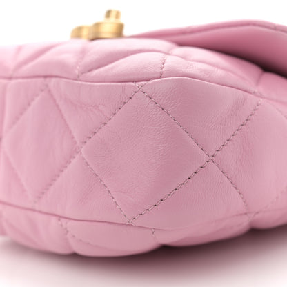 Chanel Lambskin Quilted Mini Lacquered Chain Flap Pink 10 of 10