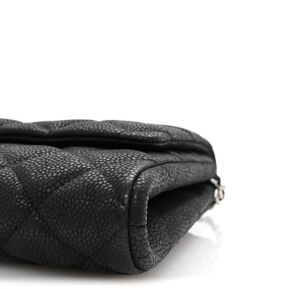 Chanel Iridescent Caviar Quilted Clutch With Chain Flap Black 10 of 10