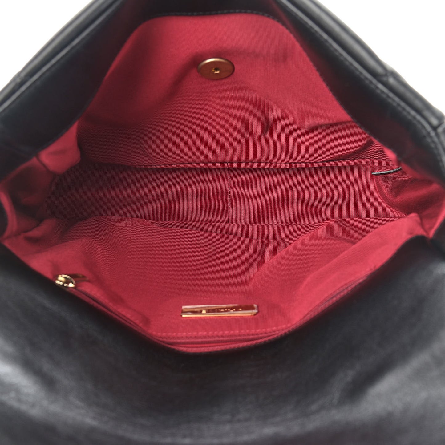 Goatskin Quilted Large Chanel 19 Flap Black