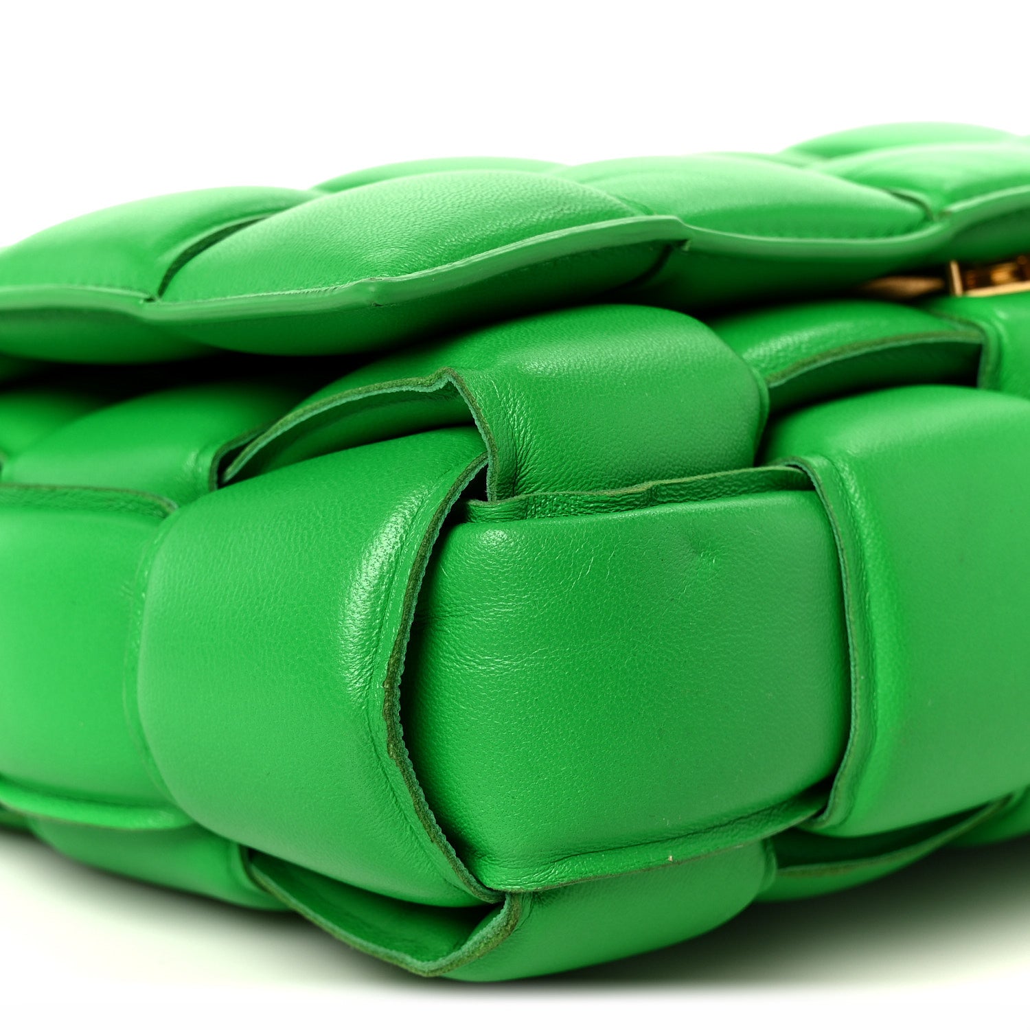 Bottega Veneta Lambskin Maxi Intreccio Padded Chain Cassette Crossbody Bag Racing Green 11 of 12