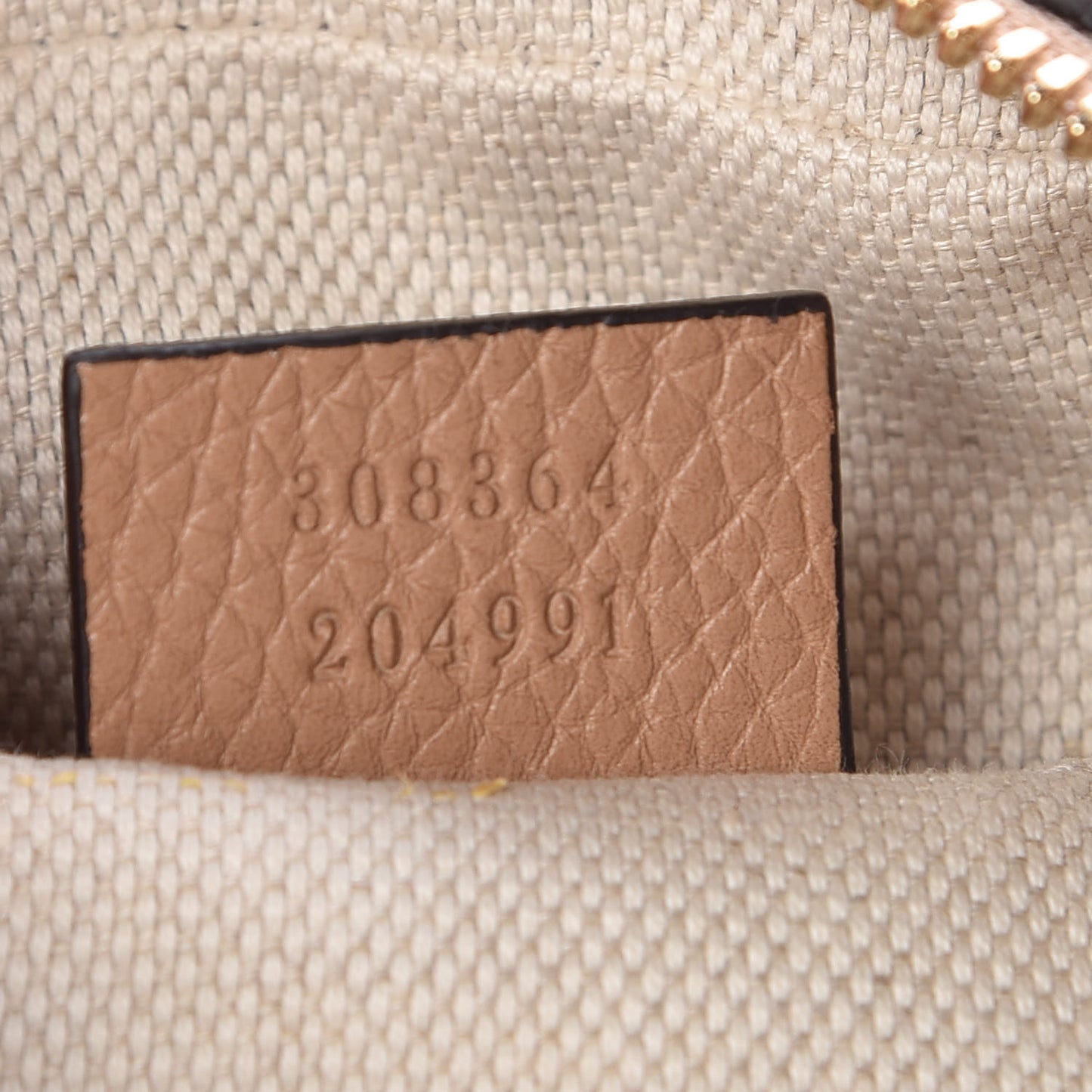 Pebbled Calfskin Small Soho Disco Bag Camelia